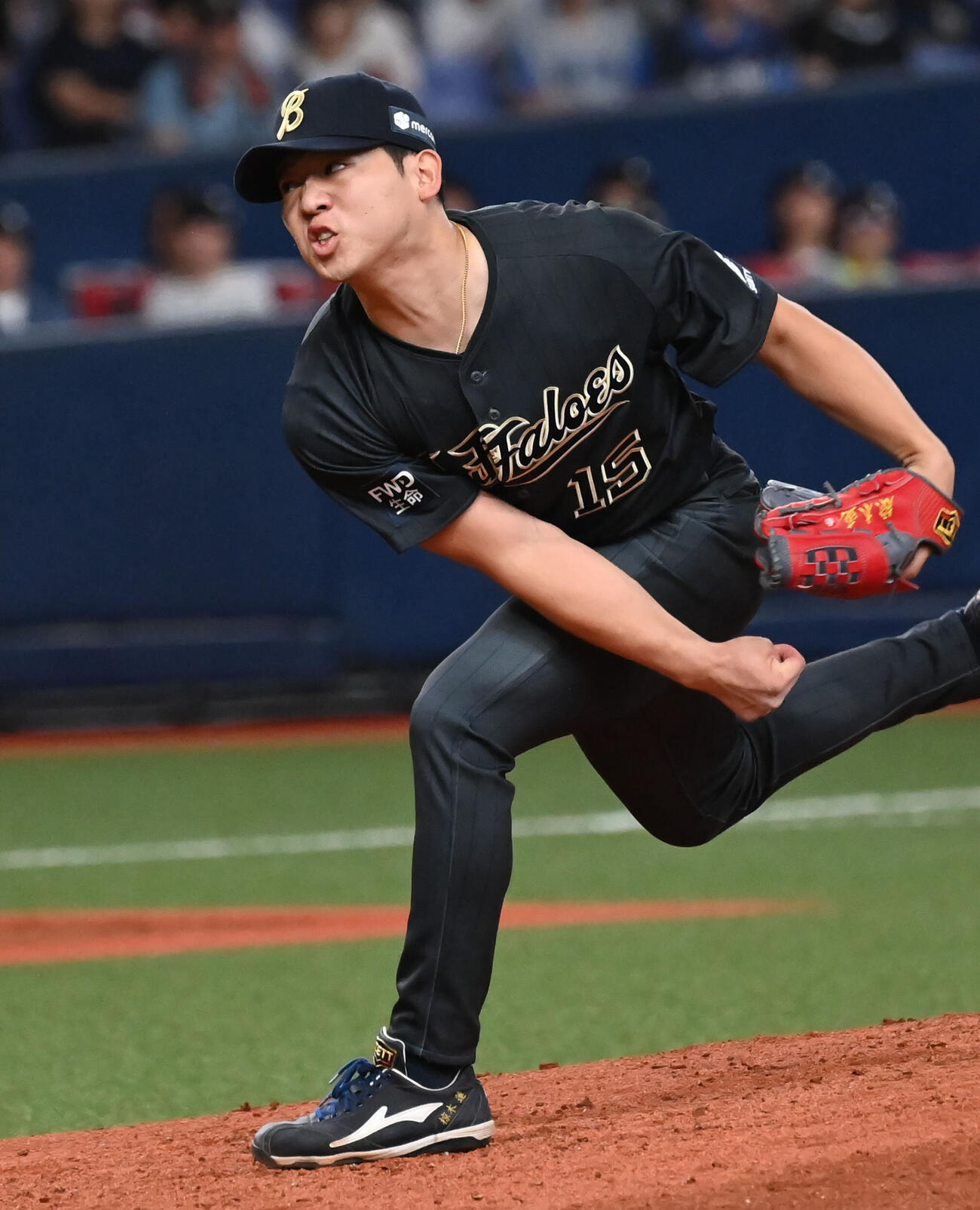 オリックス対西武　オリックス2番手の椋木蓮（撮影・石井愛子）
