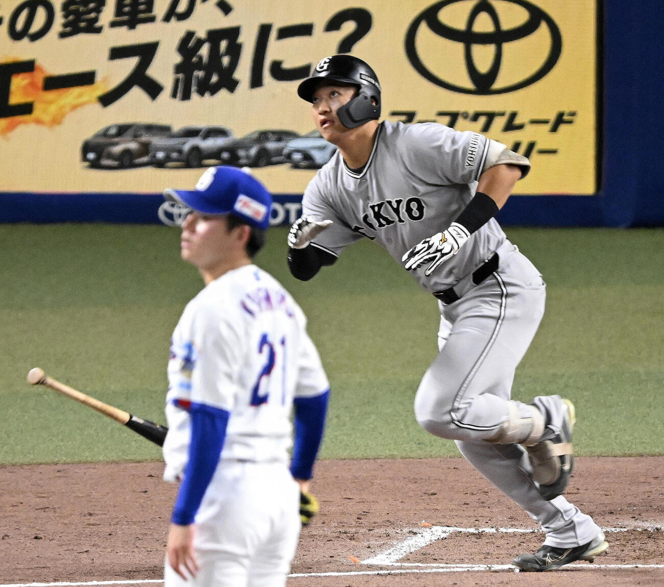 2回巨人2死、笹原に先制ソロを浴びる金丸