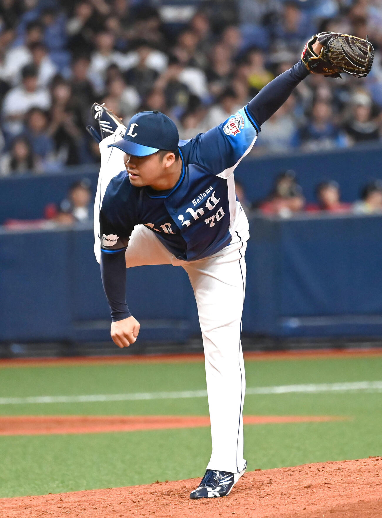 オリックス対西武　西武3番手の豆田泰志（撮影・石井愛子）