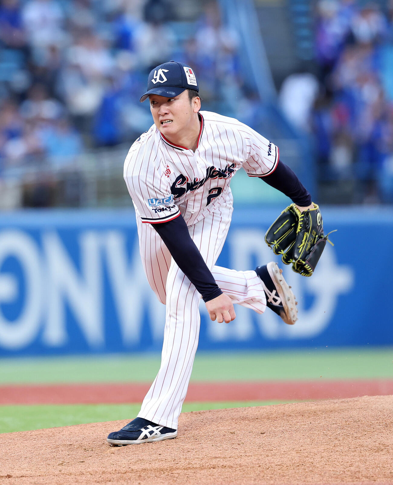 ヤクルト対DeNA　力投するヤクルト先発の吉村貢司郎（撮影・鈴木正人）