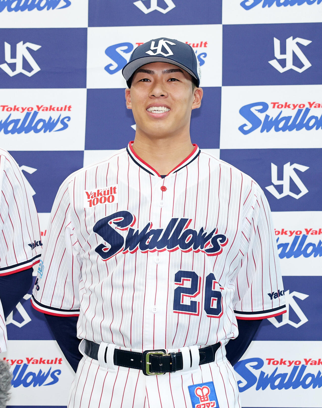 オールスターファン投票部門に選出されたヤクルト山野太一（撮影・鈴木正人）