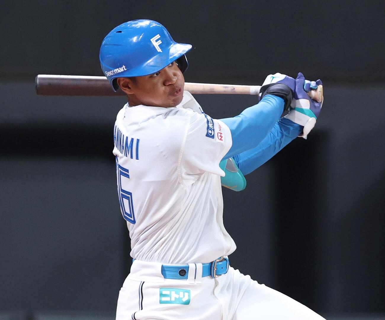 日本ハム万波中正（2026年6月19日撮影）