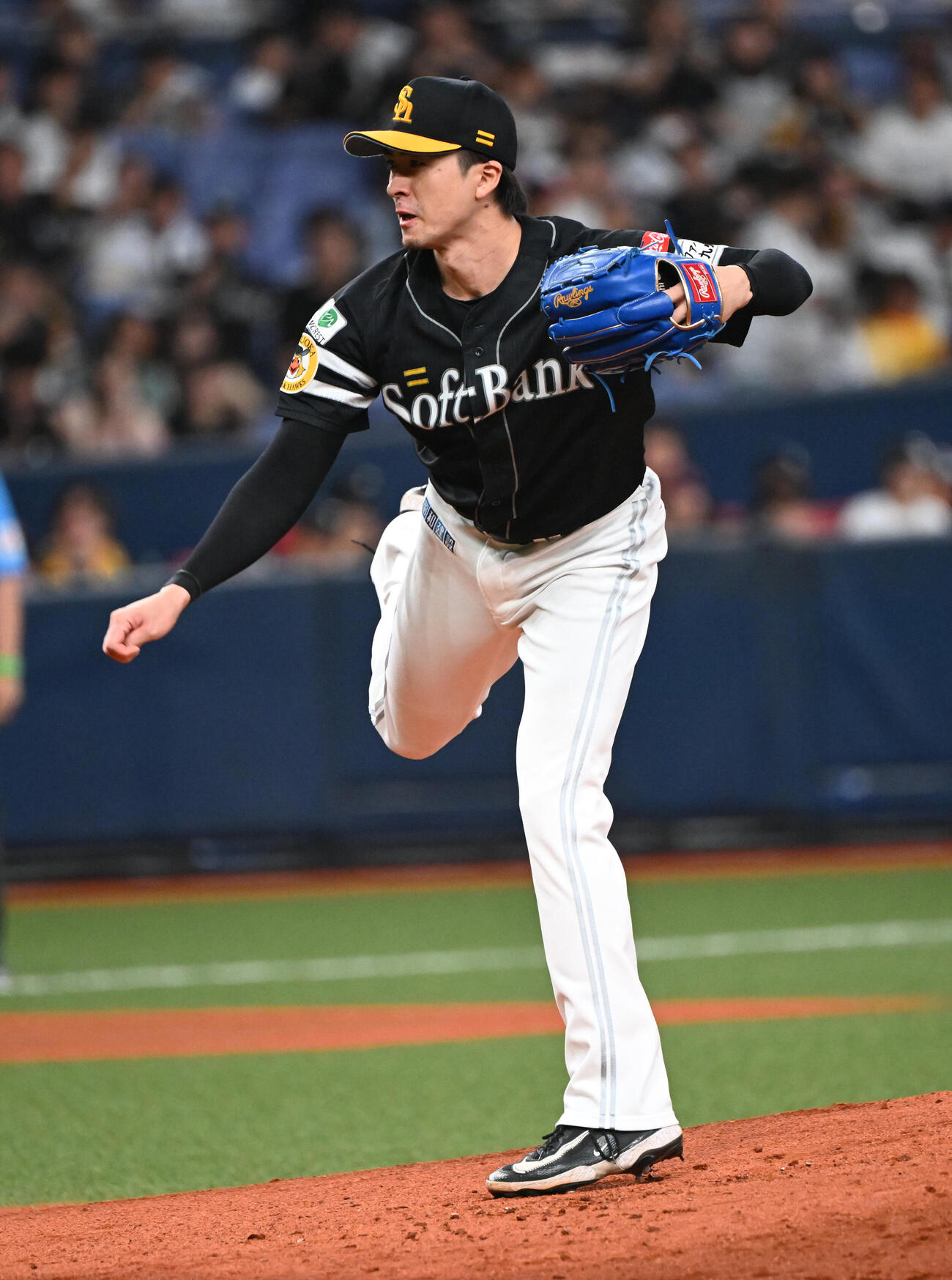オリックス対ソフトバンク　先発するソフトバンク上沢直之撮影・和賀正仁）＝2026年7月7日、京セラ　