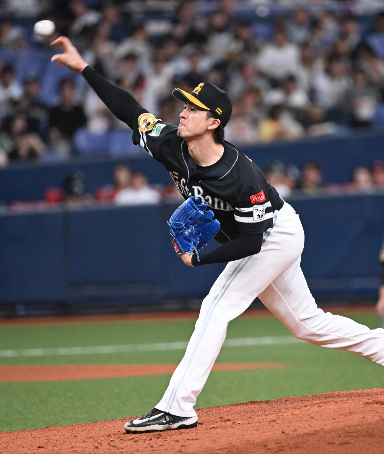 オリックス対ソフトバンク　先発するソフトバンク上沢直之撮影・和賀正仁）＝2026年7月7日、京セラ　