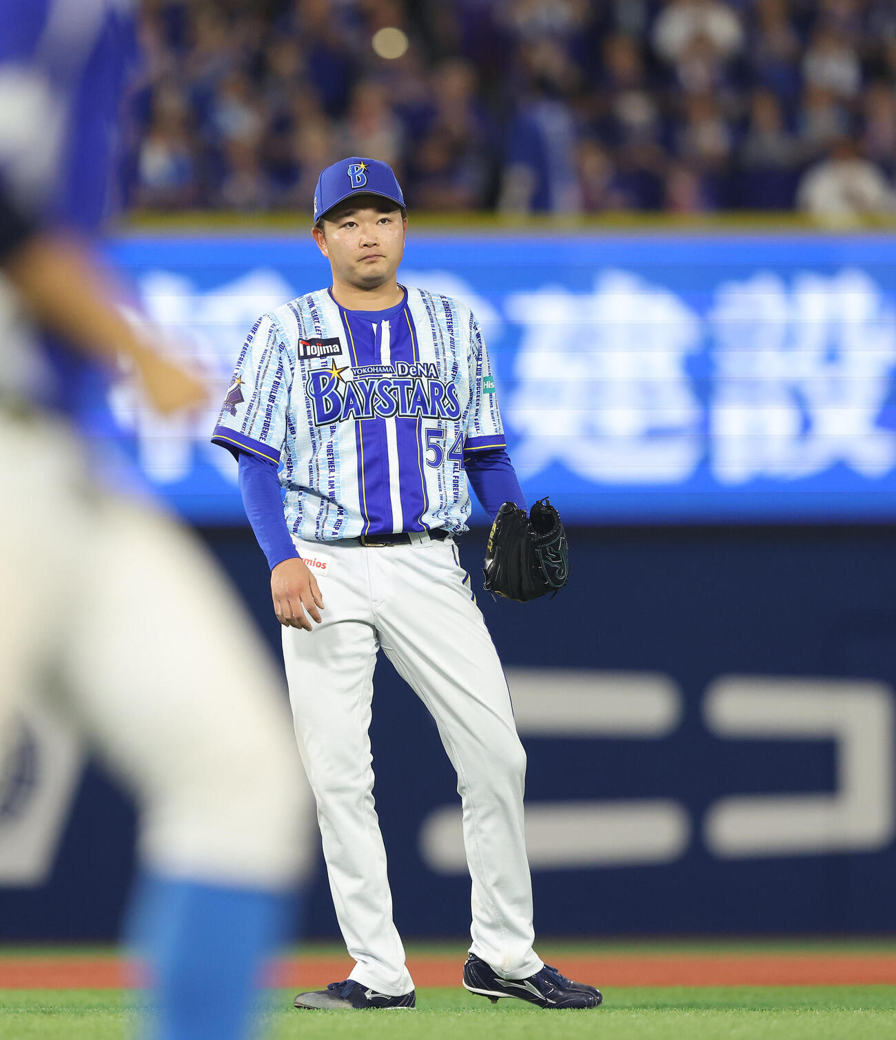 DeNA対中日　8回表中日無死、ボスラーに中前打を許す石田裕太郎（撮影・河田真司）