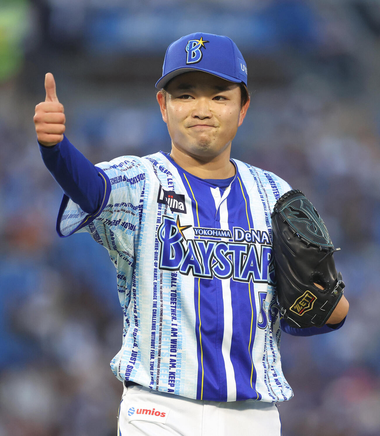 DeNA対中日　1回表を抑える石田裕太郎（撮影・河田真司）