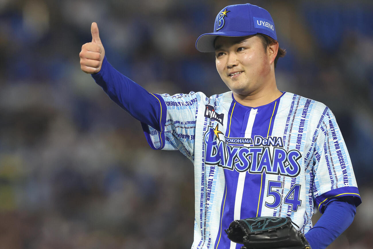 DeNA対中日　6回表を抑える石田裕太郎（撮影・河田真司）