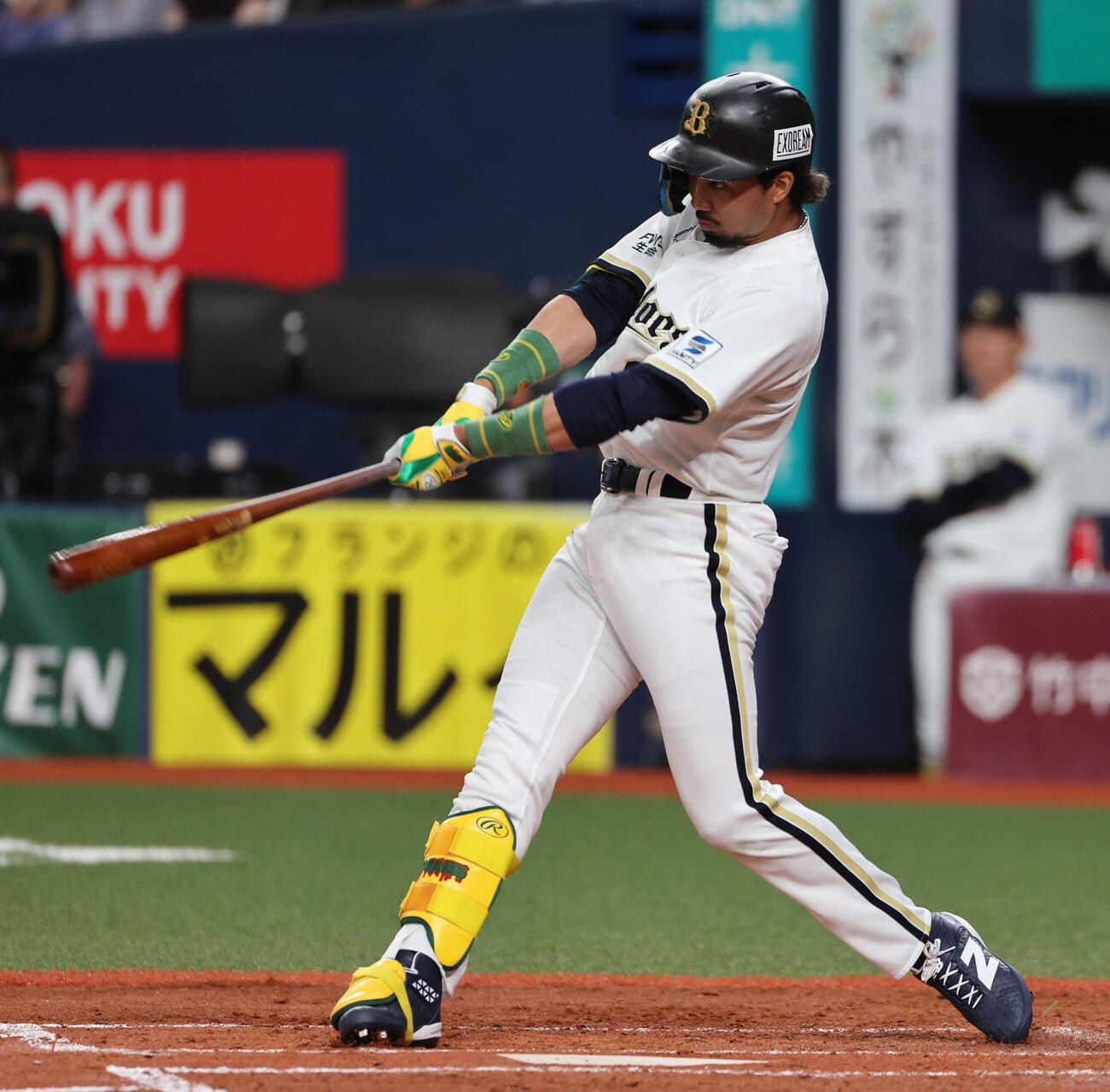 オリックス対ソフトバンク　4回裏オリックス無死、宗佑磨は本塁打を放つ（撮影・西尾就之）