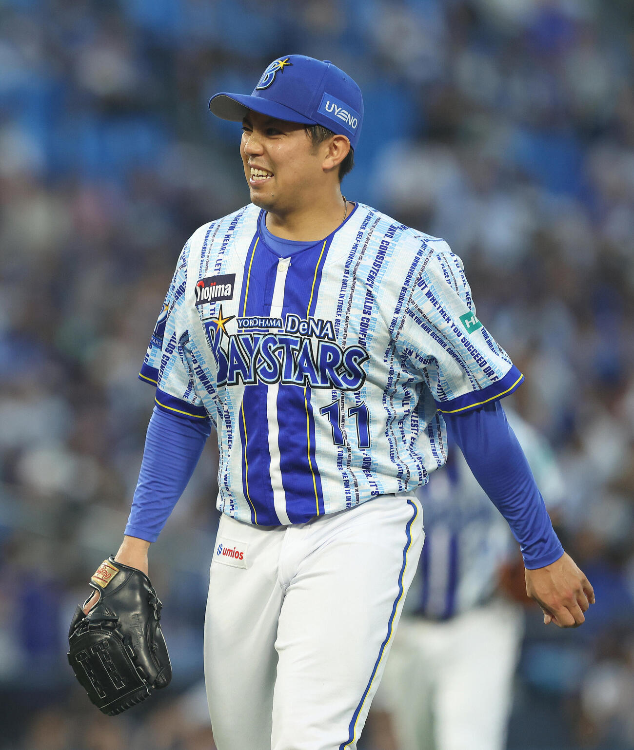 DeNA対中日　3回表を抑える東克樹（撮影・河田真司）