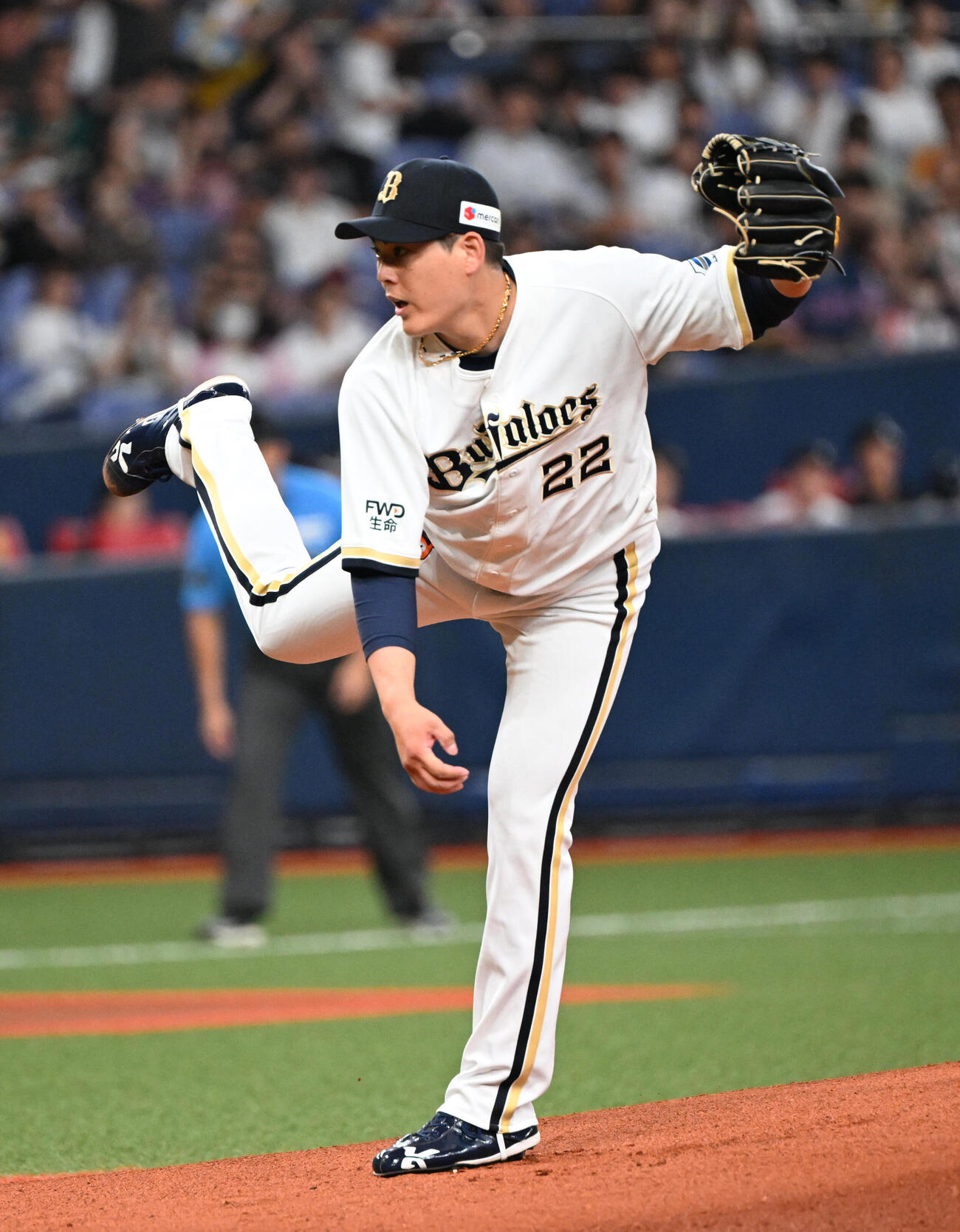 オリックス対ソフトバンク　先発するオリックス九里亜蓮（撮影・和賀正仁）＝2026年7月8日、京セラ　