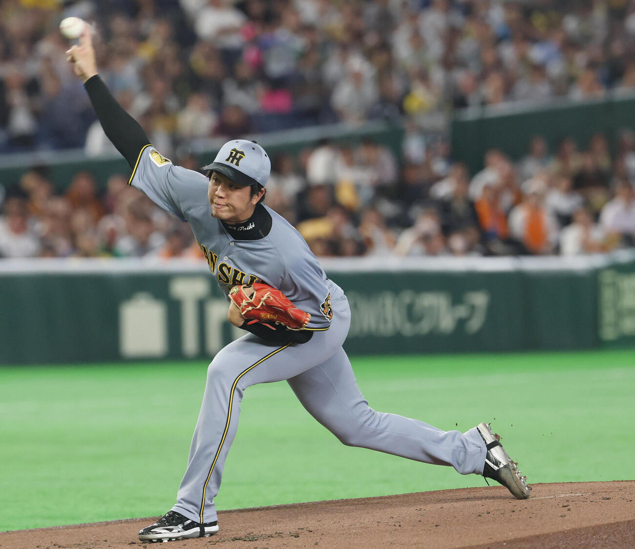 巨人対阪神　先発し力投する阪神才木浩人（撮影・増田悦実）