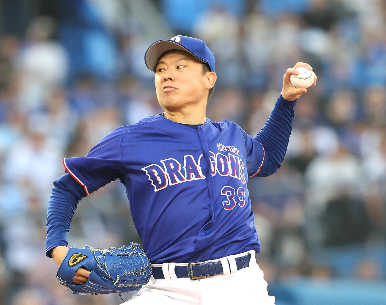 DeNA対中日　中日先発の松葉貴大（撮影・河田真司）