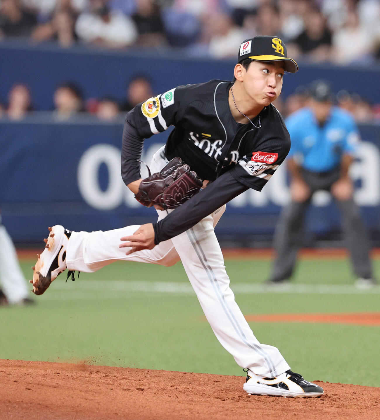 オリックス対ソフトバンク　力投するソフトバンク先発の前田悠伍（撮影・西尾就之）