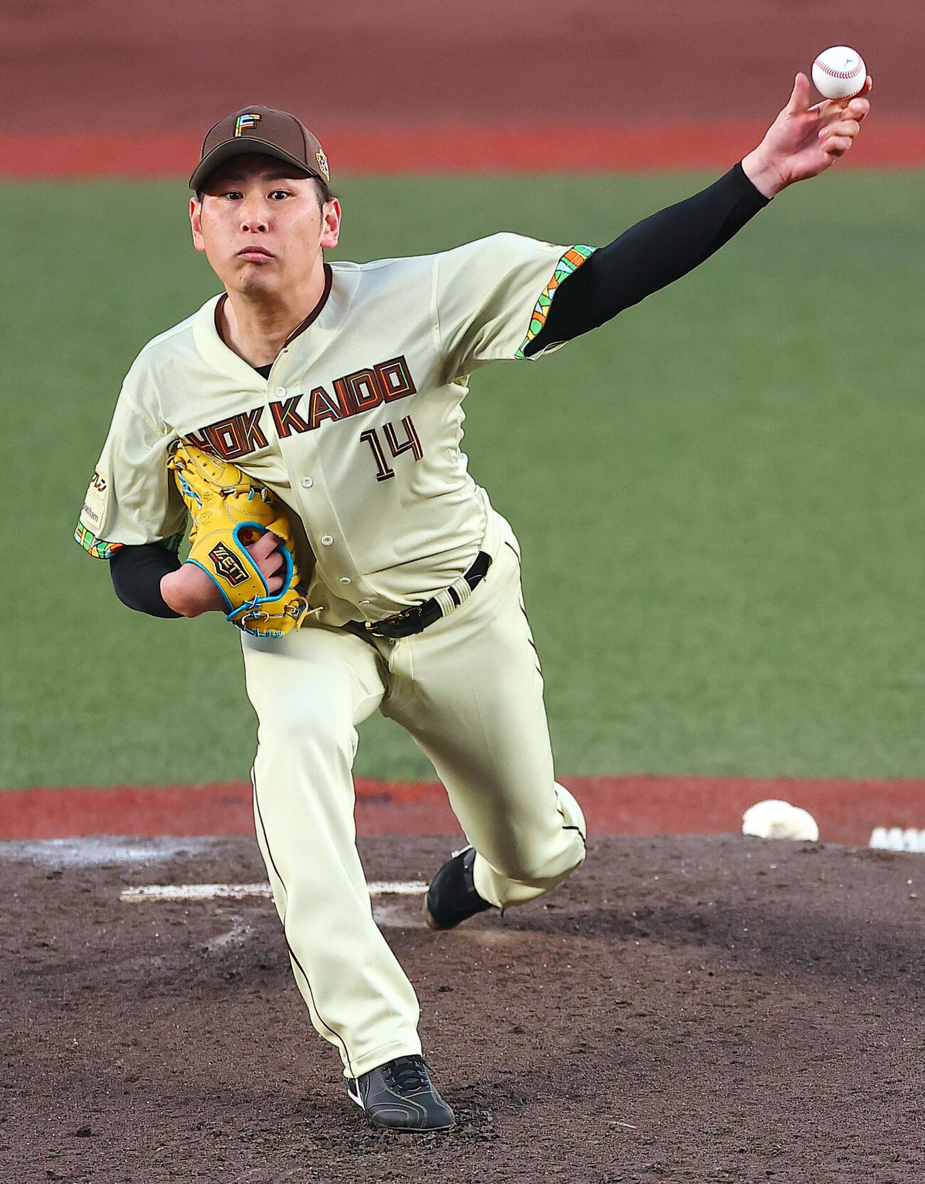 ロッテ対日本ハム　日本ハム先発の加藤貴之（撮影・野上伸悟）
