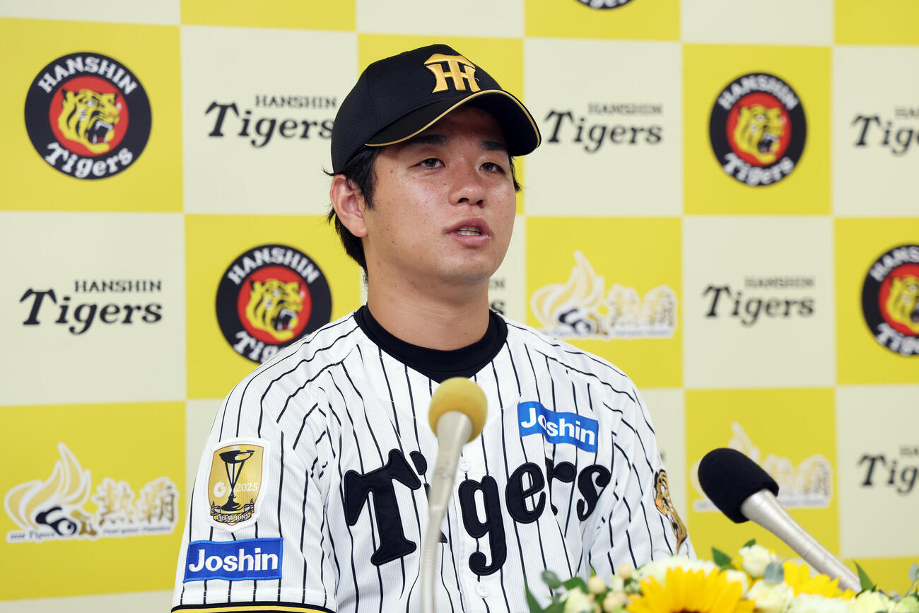 選手間投票でオールスターに初選出された阪神高橋遥人（撮影・前田充）　