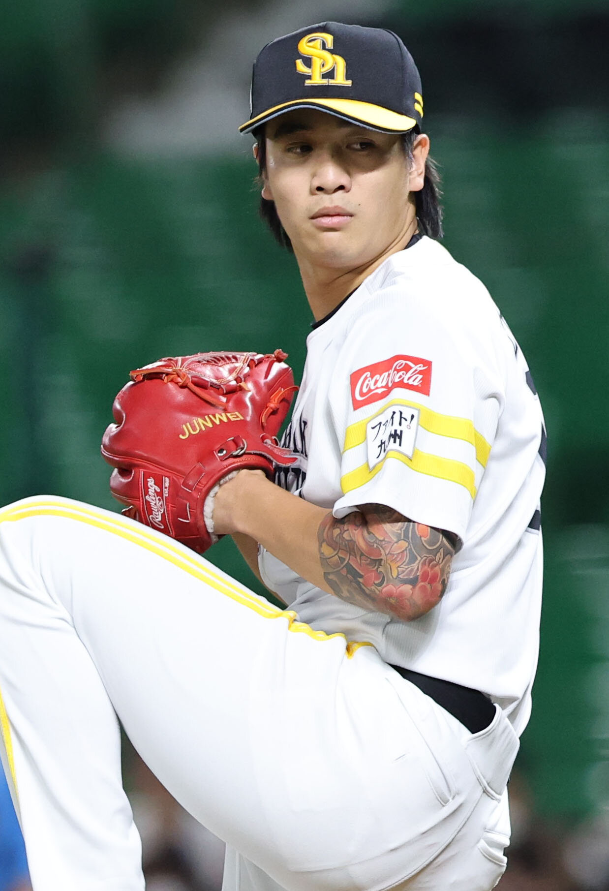 ソフトバンク対オリックス　ソフトバンク先発の張峻瑋（撮影・梅根麻紀）