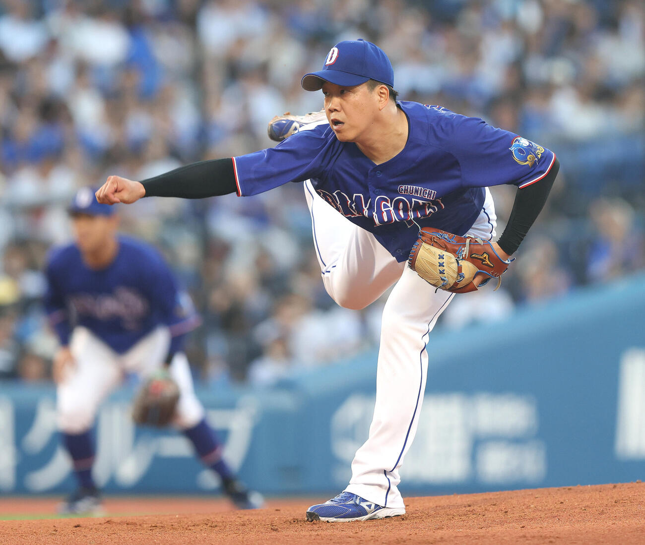 DeNA対中日　先発登板する中日柳裕也（撮影・河田真司）