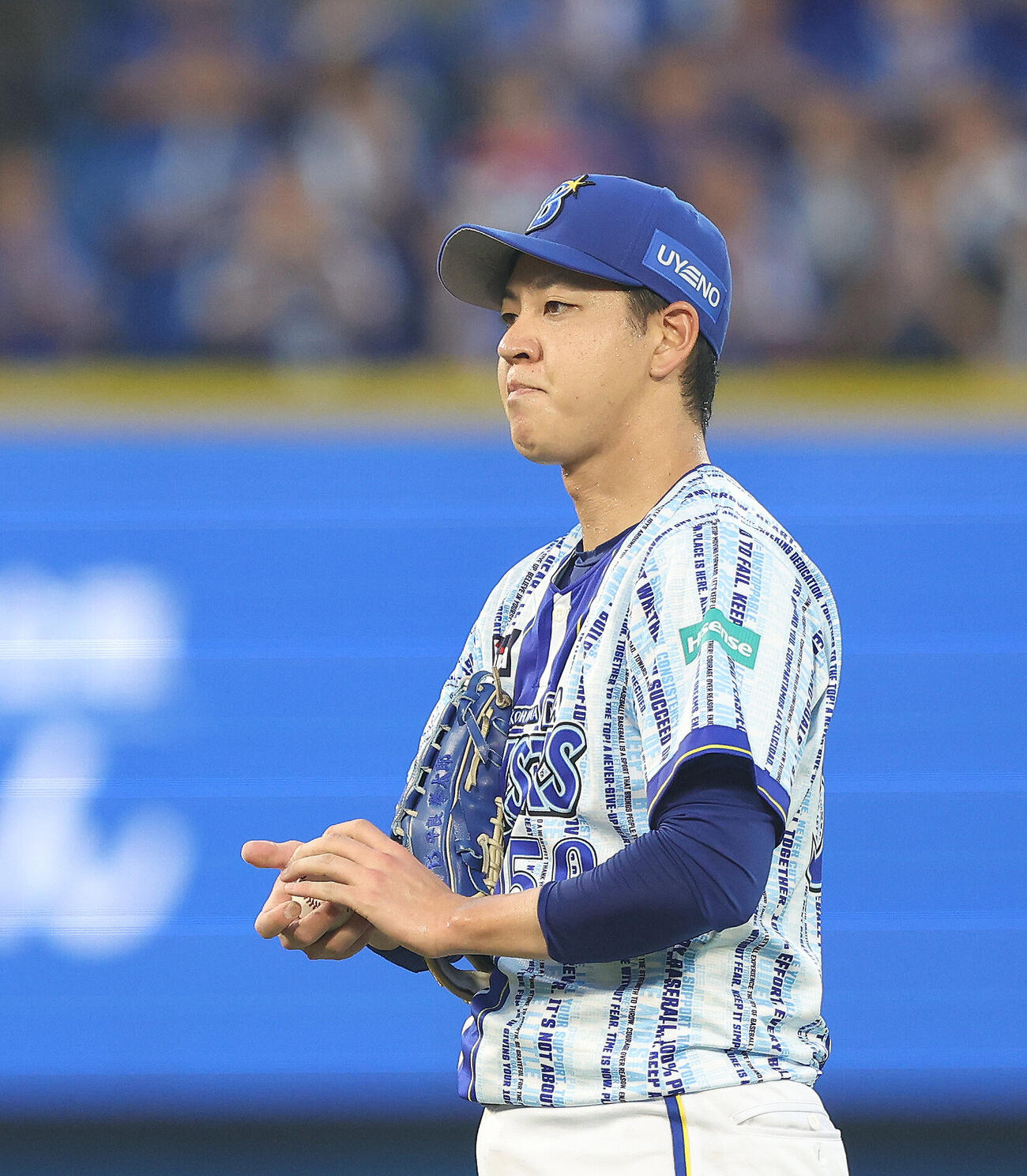 DeNA対中日　3回表に先制を許す平良拳太郎（撮影・河田真司）