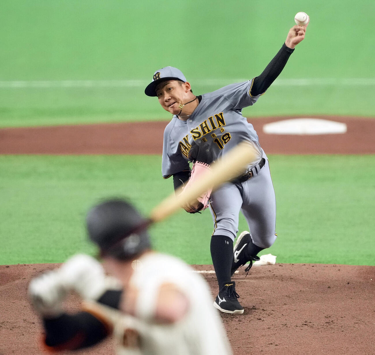 巨人対阪神　阪神の先発伊原陵人（撮影・たえ見朱実）