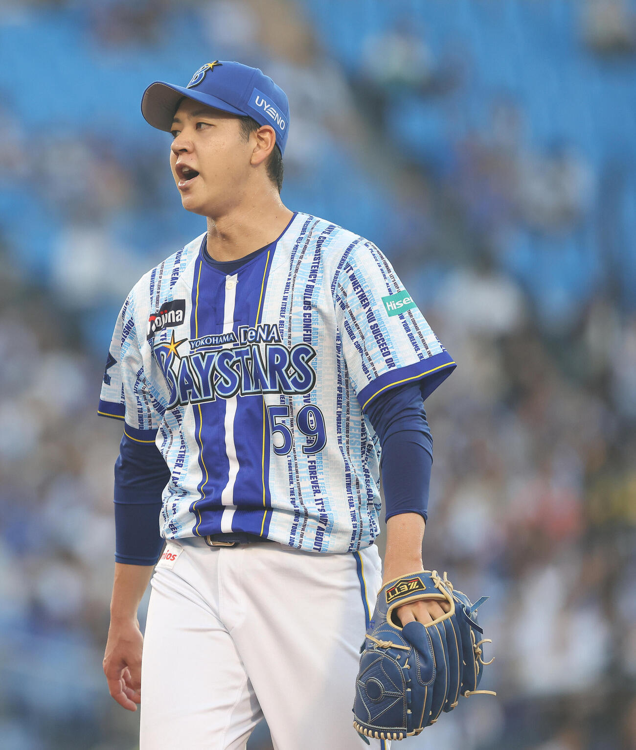 DeNA対中日　1回表を抑える平良拳太郎（撮影・河田真司）