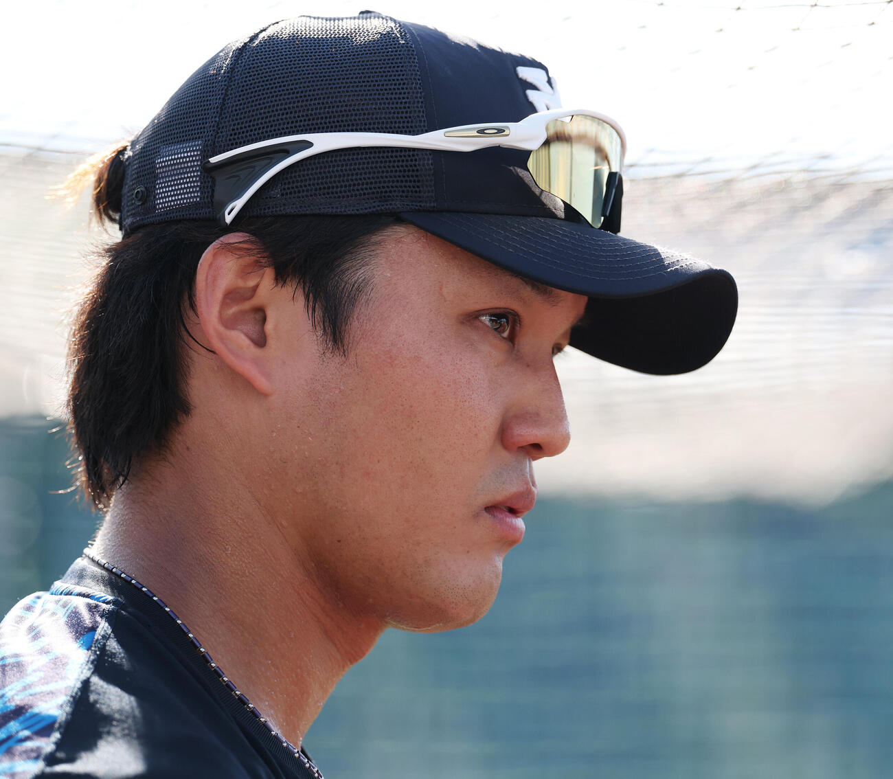 DeNA対巨人　試合前練習に臨むDeNA藤浪晋太郎（撮影・宮地輝）