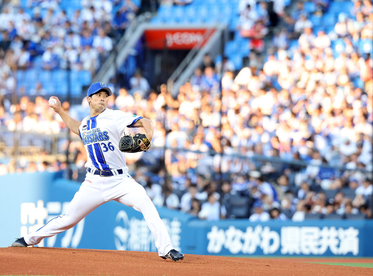 DeNA対巨人　DeNA先発の尾形崇斗（撮影・浅見桂子）