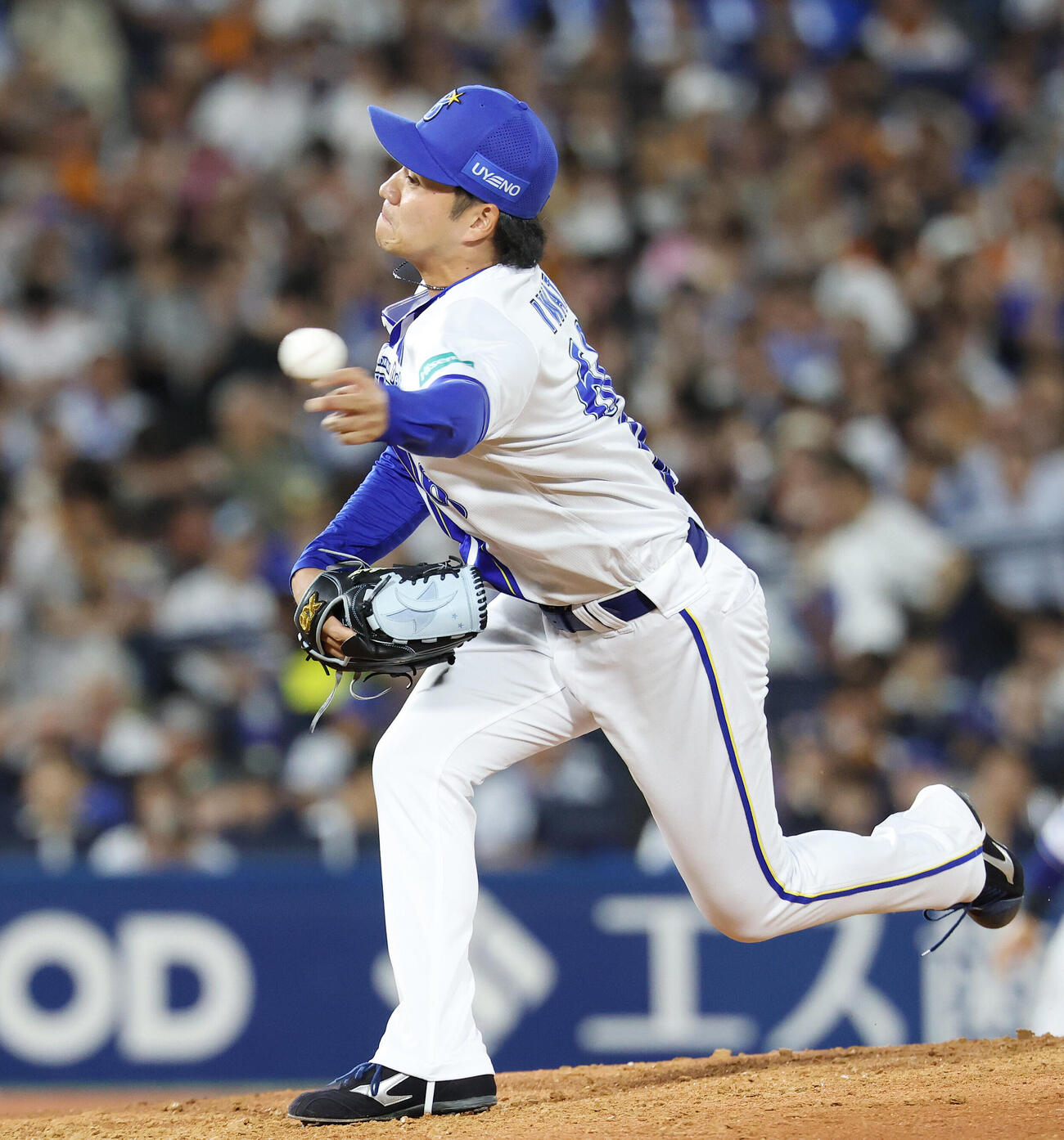 DeNA対巨人　DeNA2番手の岩田将貴（撮影・宮地輝）