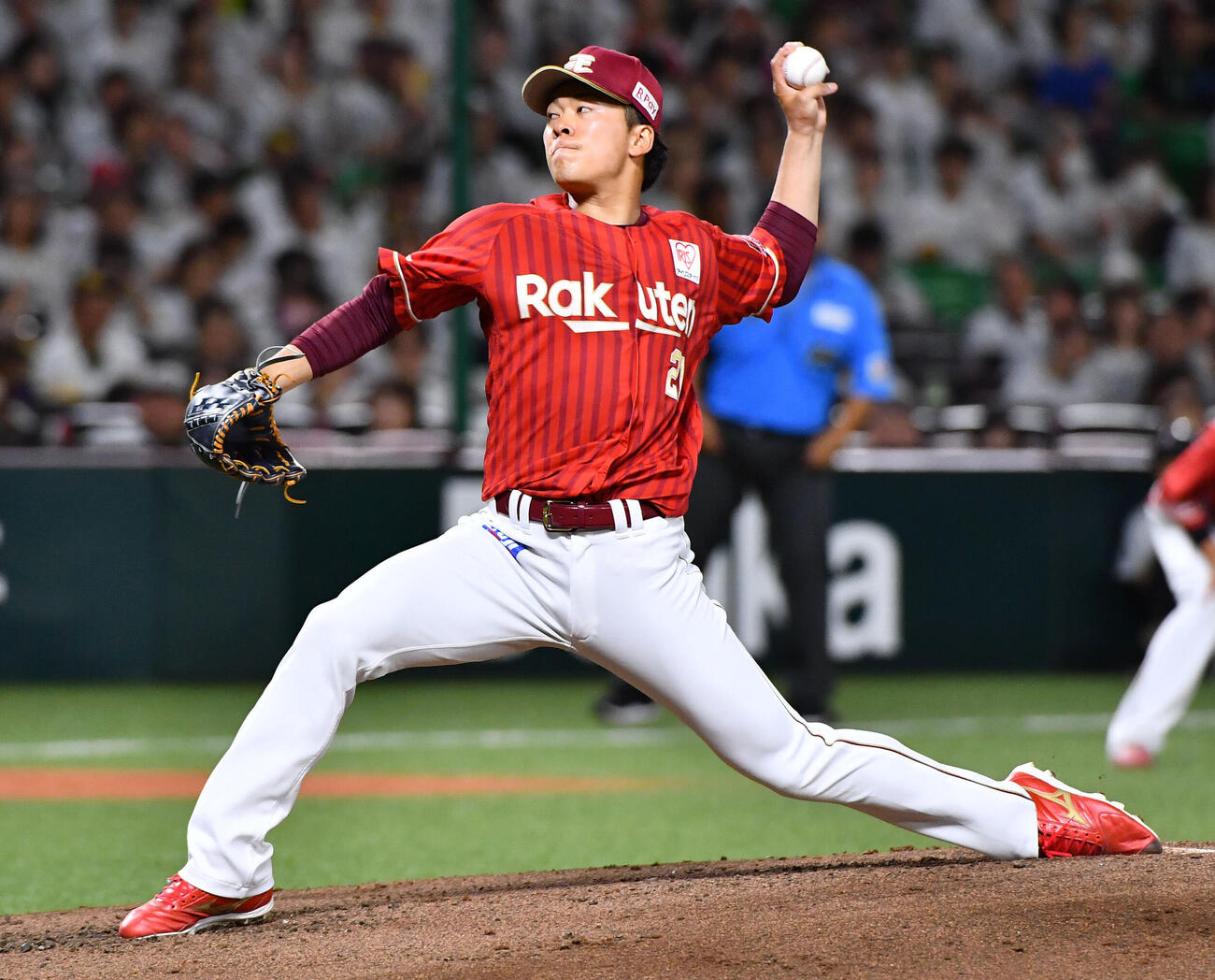 ソフトバンク対楽天　楽天先発の早川隆久（撮影・岩下翔太）