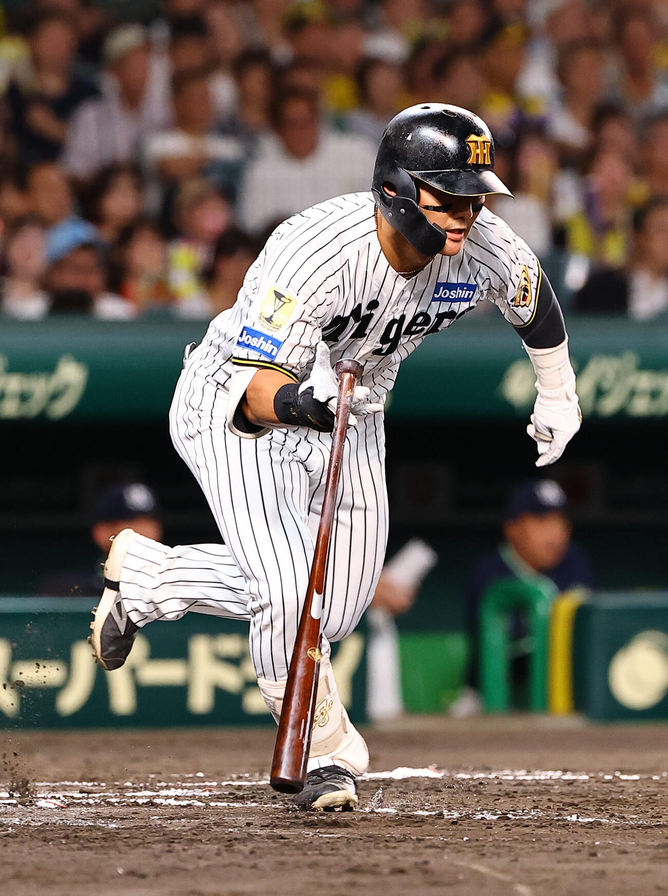 阪神対ヤクルト　7回裏阪神1死一塁、前川右京は併殺打に倒れる（撮影・上田博志）