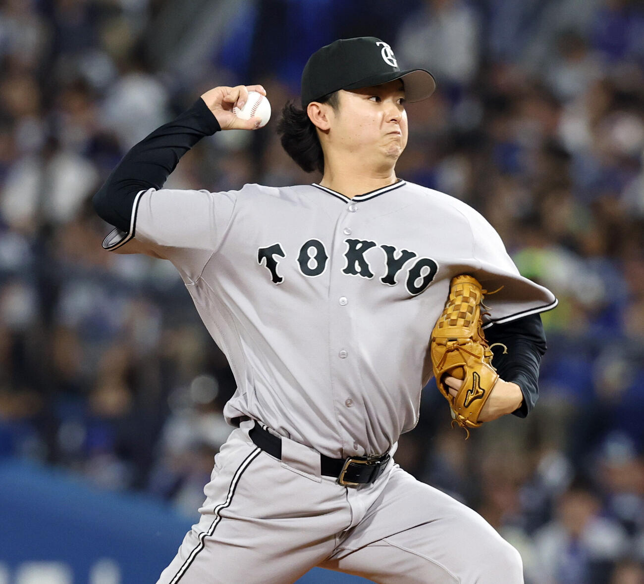 DeNA対巨人　6回裏DeNAの攻撃で登板した田中瑛斗（撮影・浅見桂子）