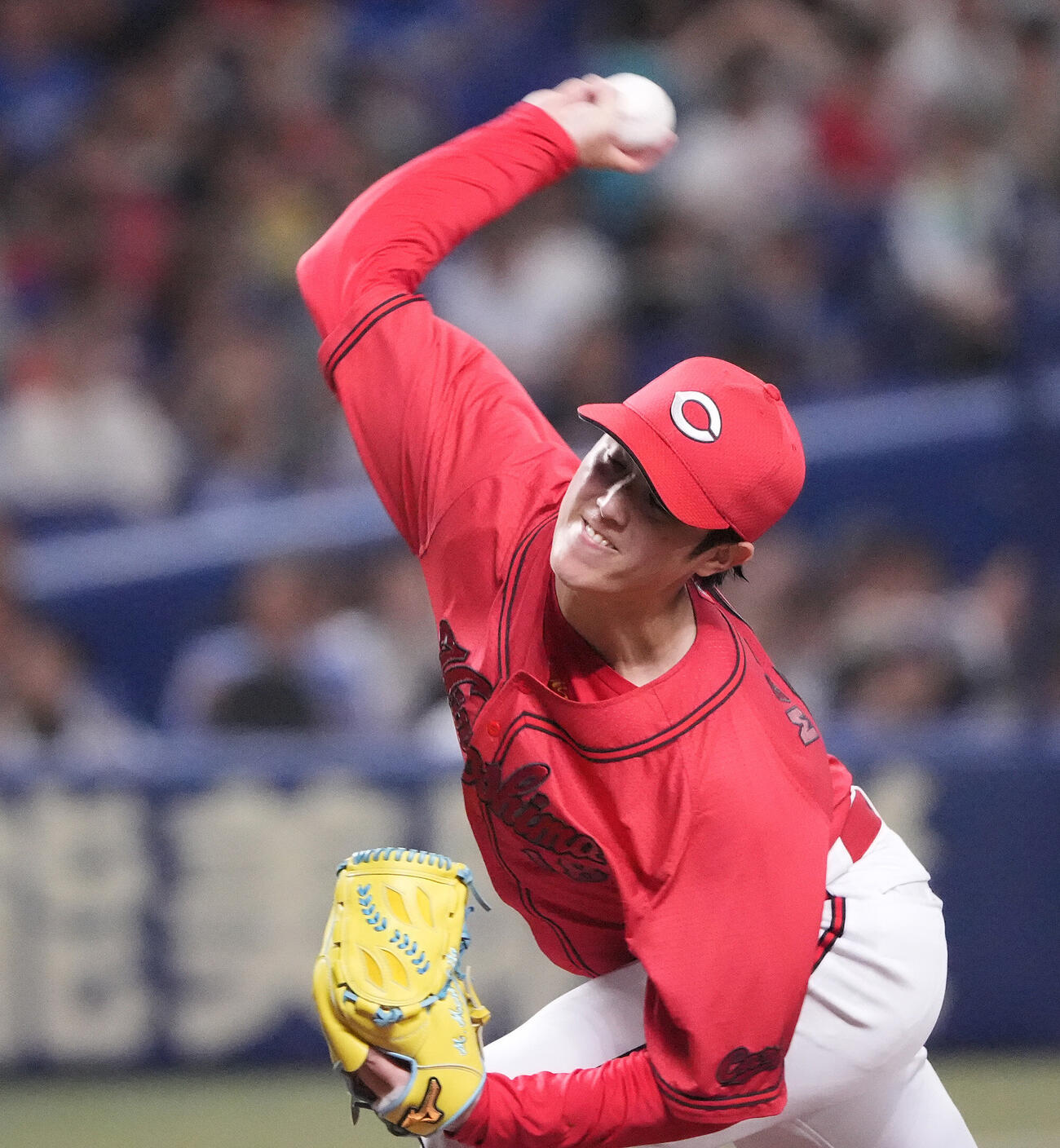 中日対広島　1回裏、登板する広島先発の森下暢仁（撮影・森本幸一）