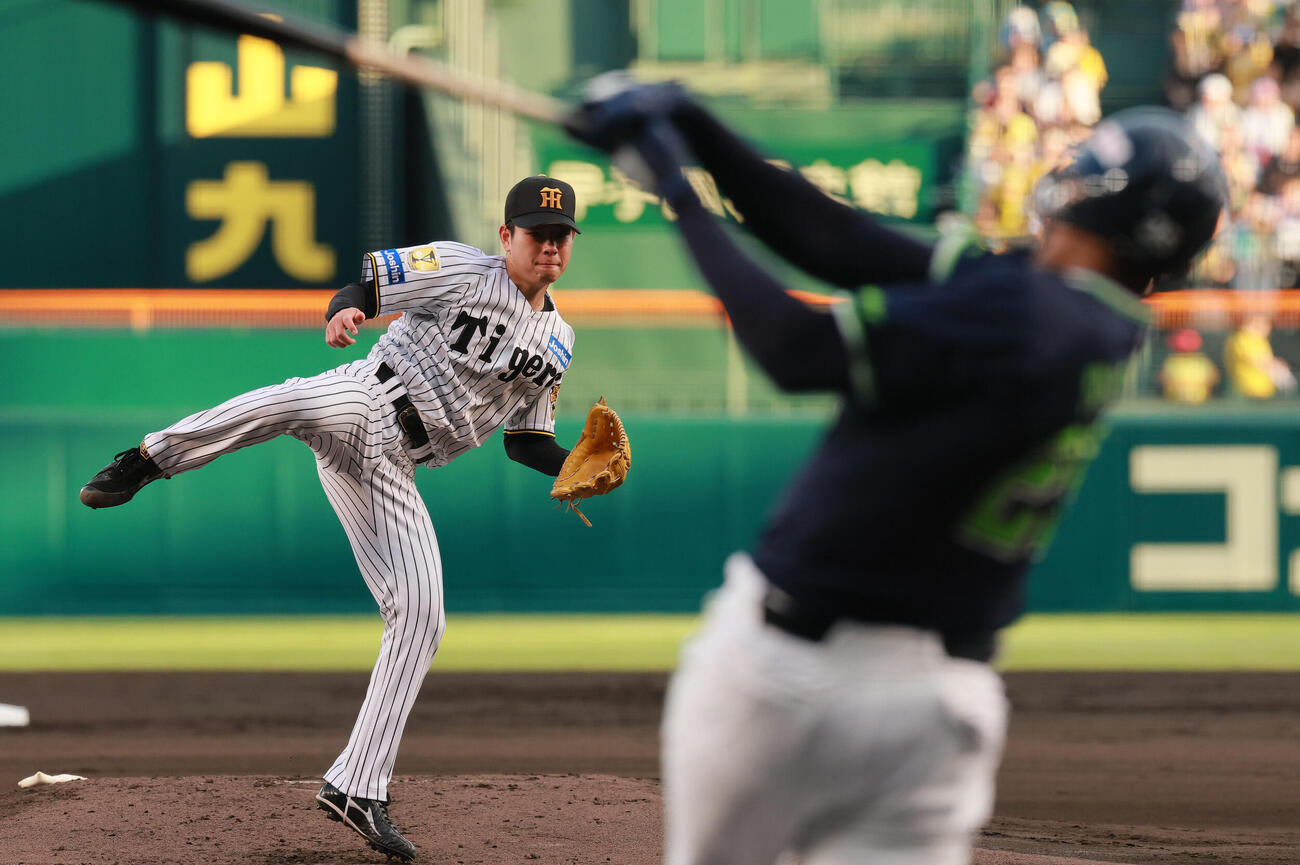 阪神対ヤクルト　阪神先発の下村海翔（撮影・上山淳一）