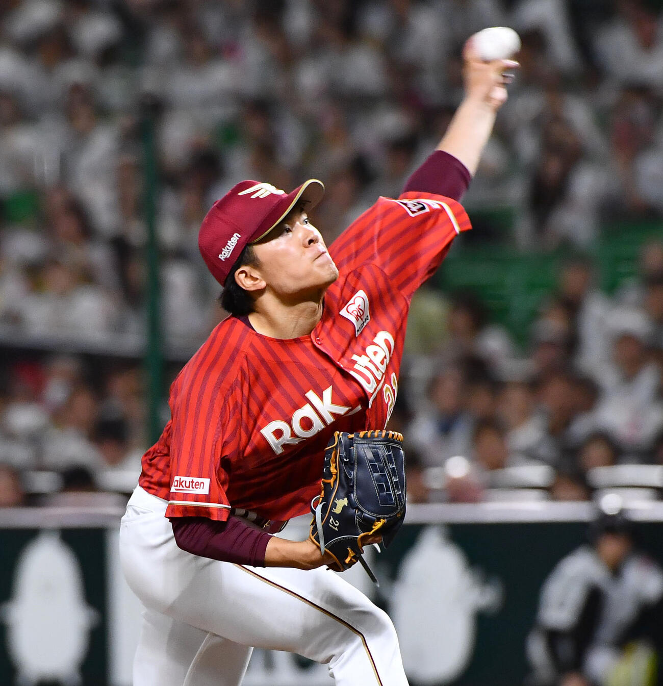 ソフトバンク対楽天　楽天先発の早川隆久（撮影・岩下翔太）