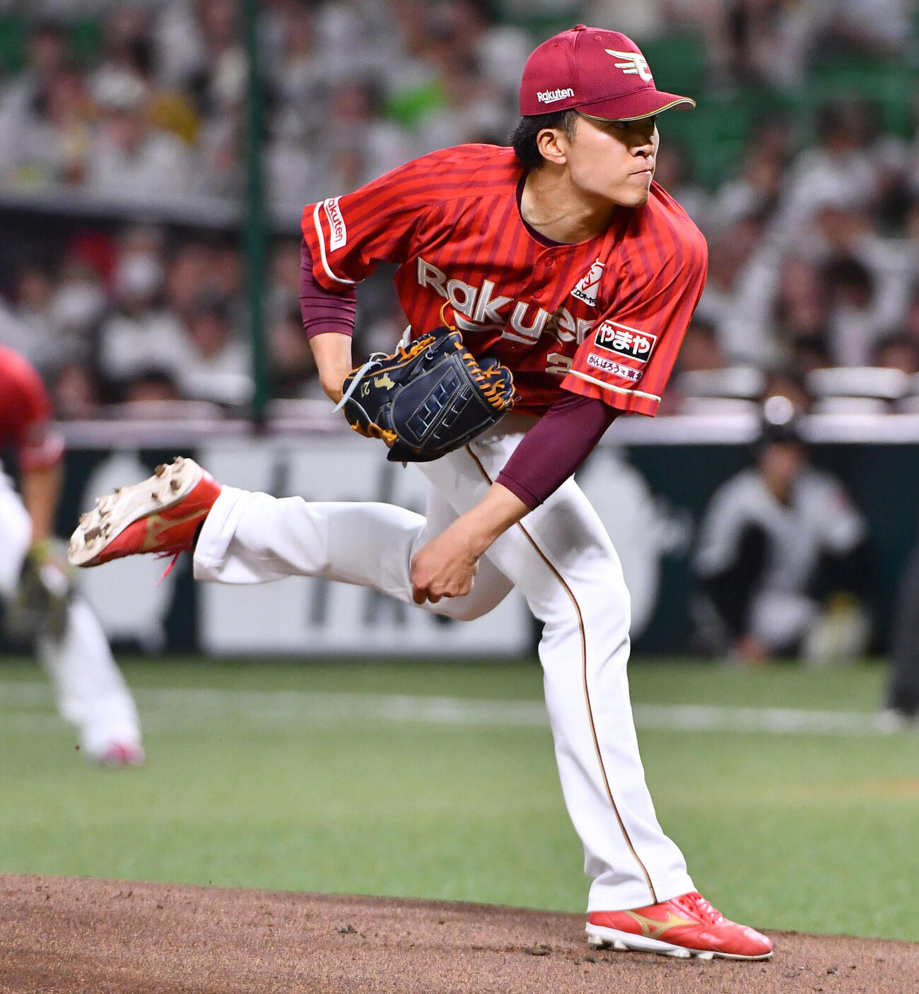 ソフトバンク対楽天　楽天先発の早川隆久（撮影・岩下翔太）
