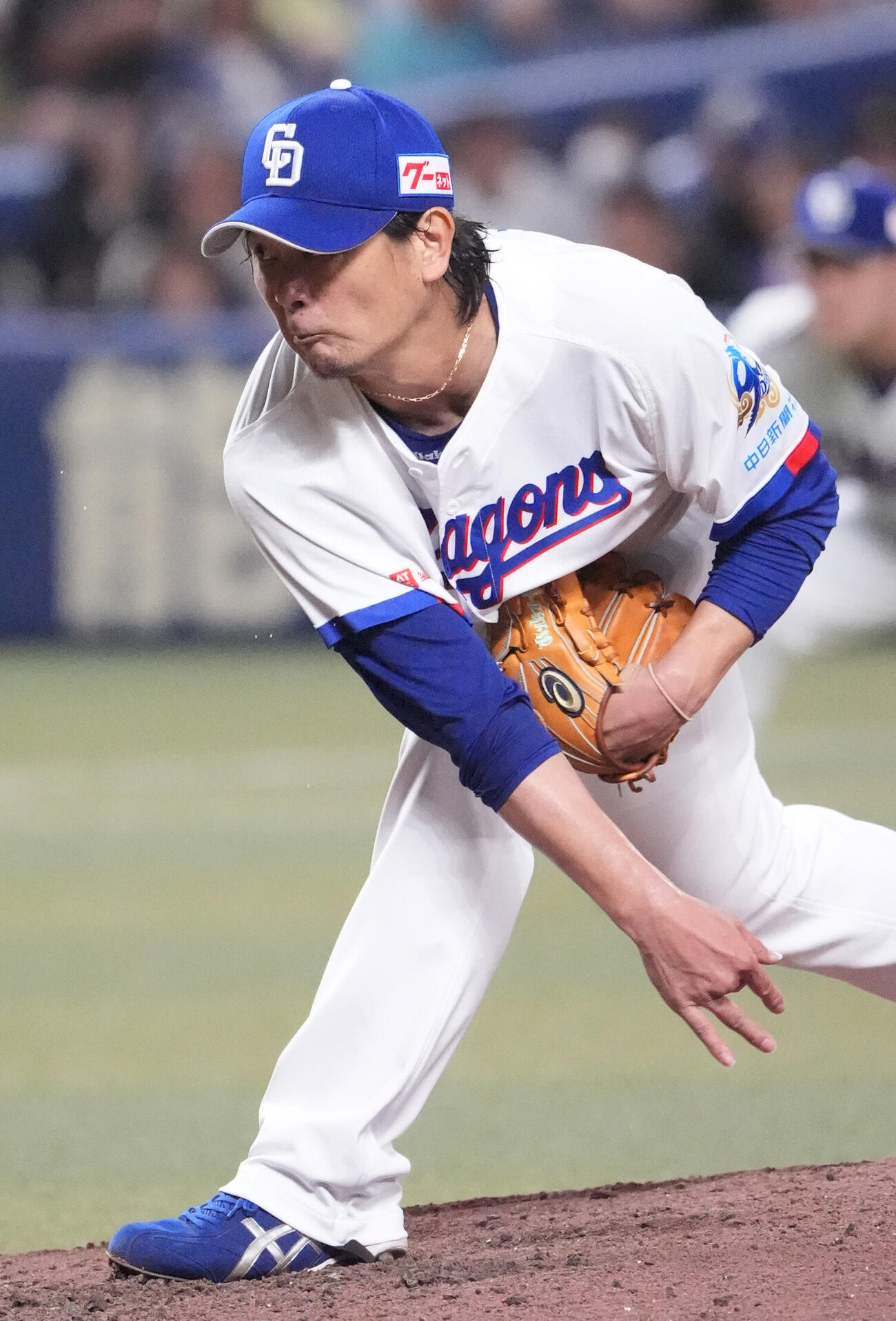 中日対広島　6回表、力投する中日先発の涌井秀章（撮影・森本幸一）