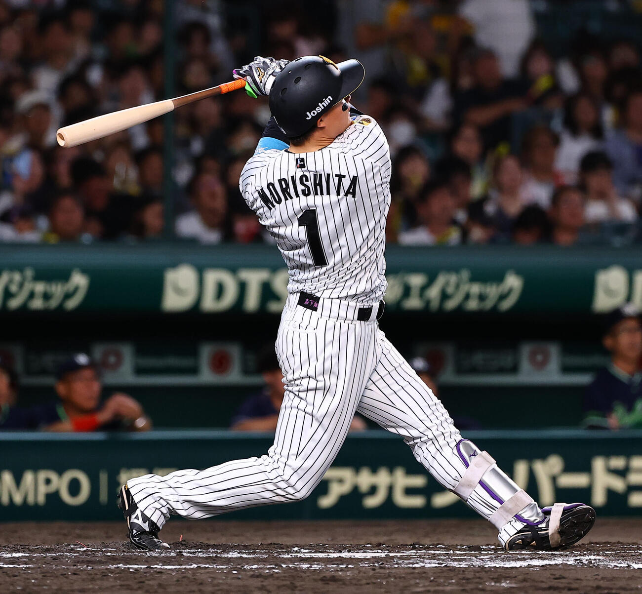 阪神対ヤクルト　7回裏阪神無死、森下翔太は安打を放つ（撮影・上田博志）