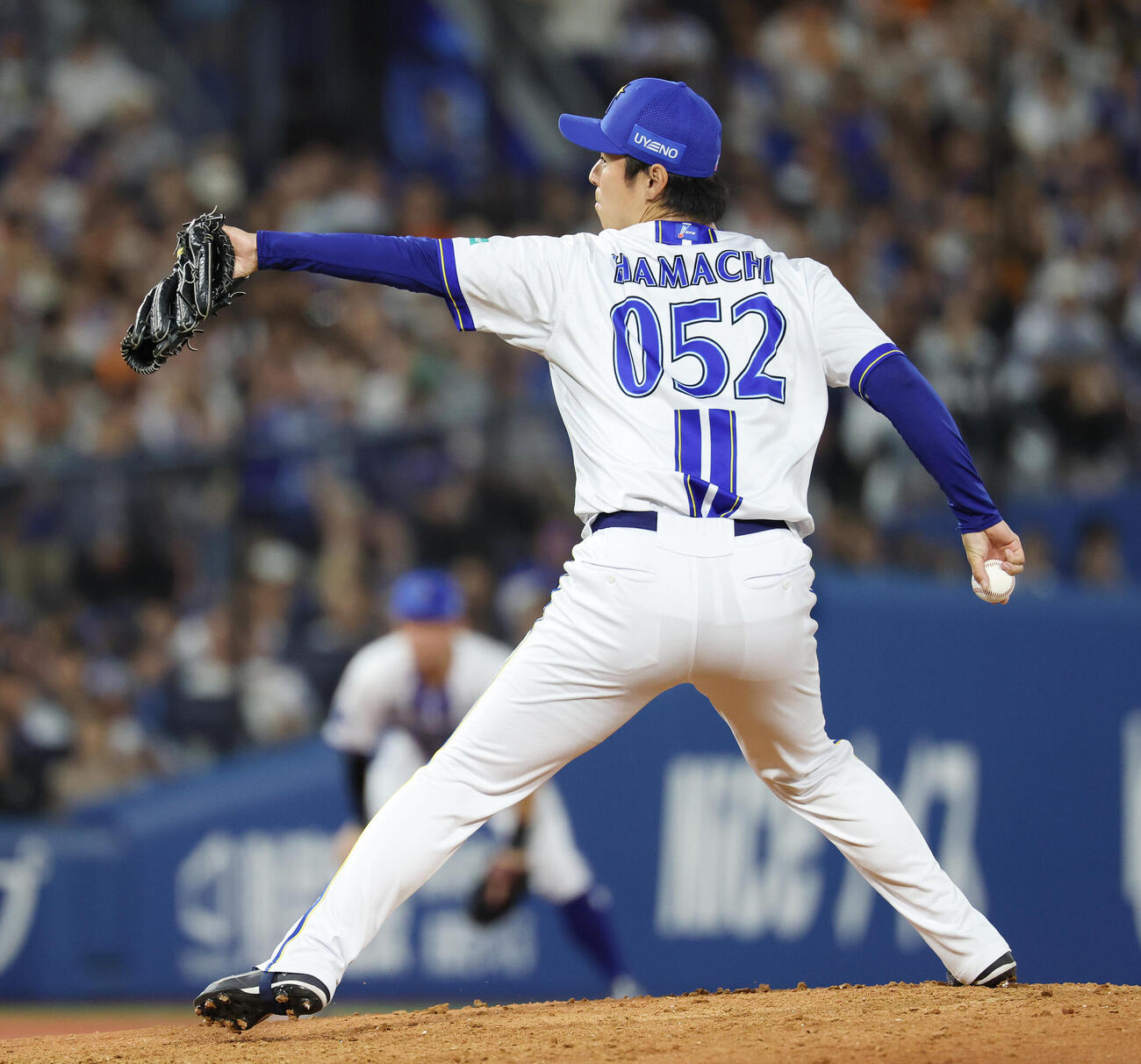 DeNA対巨人　DeNA3番手の浜地真澄（撮影・宮地輝）