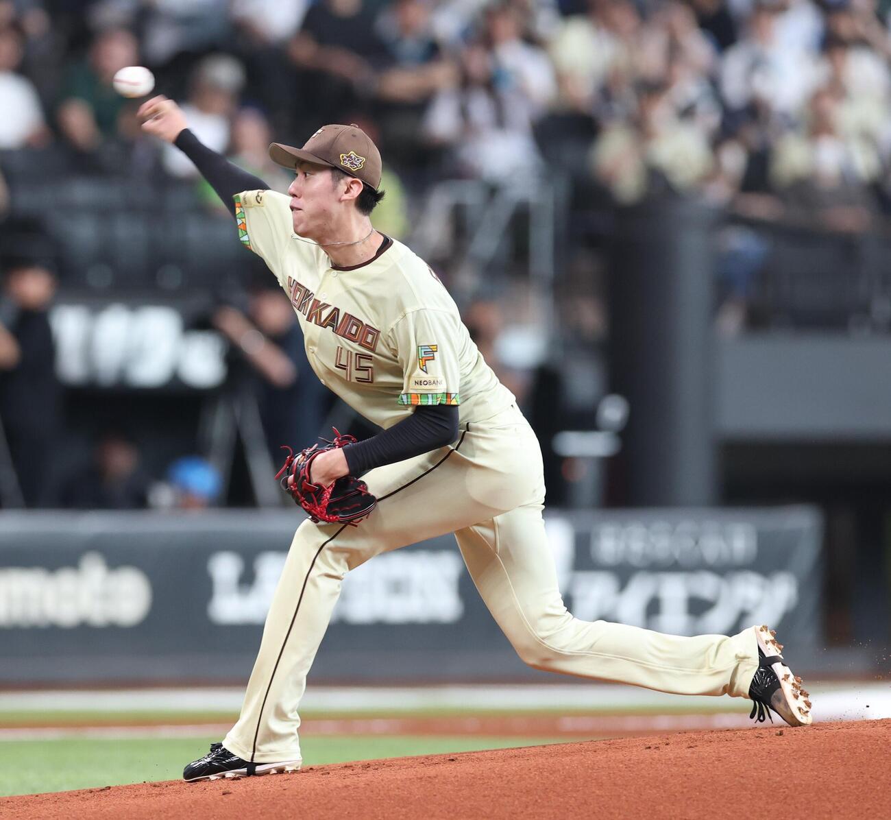 日本ハム対西武　日本ハム先発の福島蓮（撮影・黒川智章）