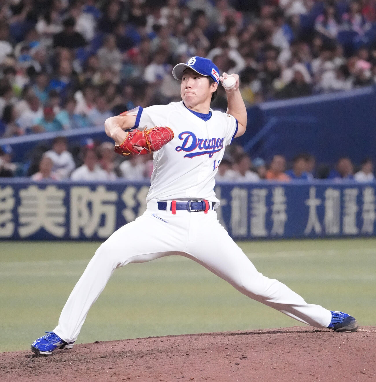中日対広島　9回表、中日5番手で登板する橋本侑樹（撮影・森本幸一）
