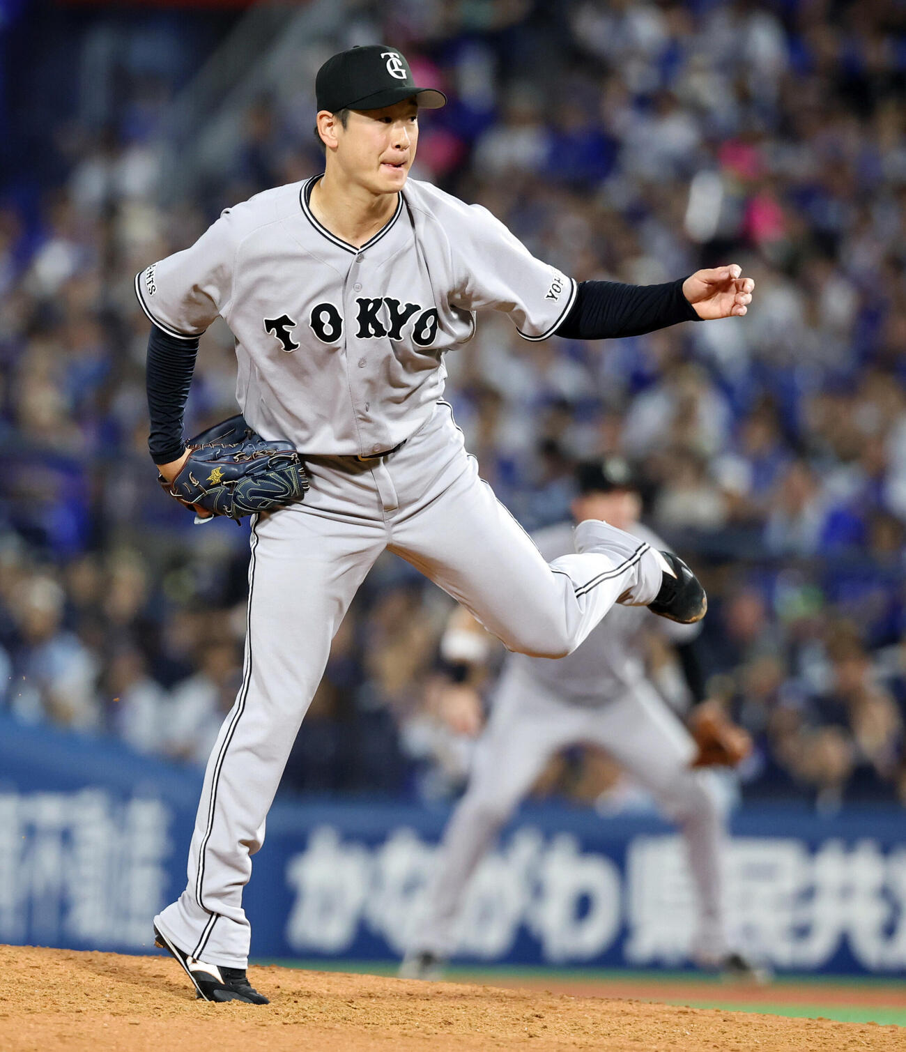DeNA対巨人　7回裏DeNAの攻撃を抑えた中川皓太（撮影・浅見桂子）