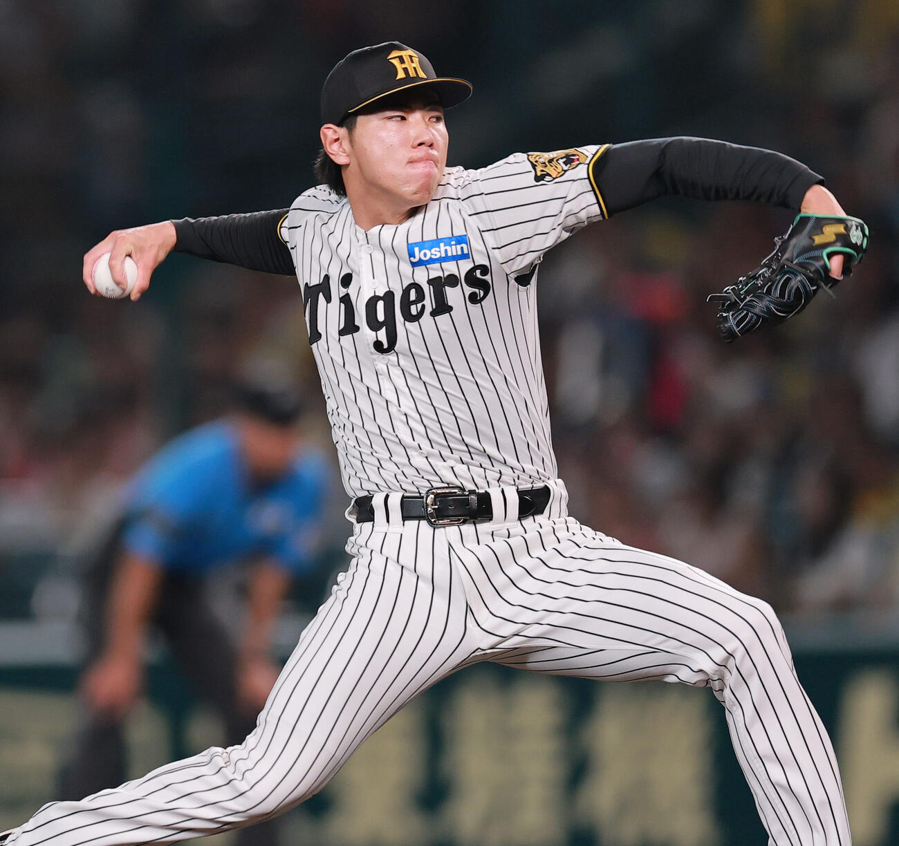 阪神対ヤクルト　7回から2番手で登板し力投する阪神工藤泰成（撮影・上山淳一）