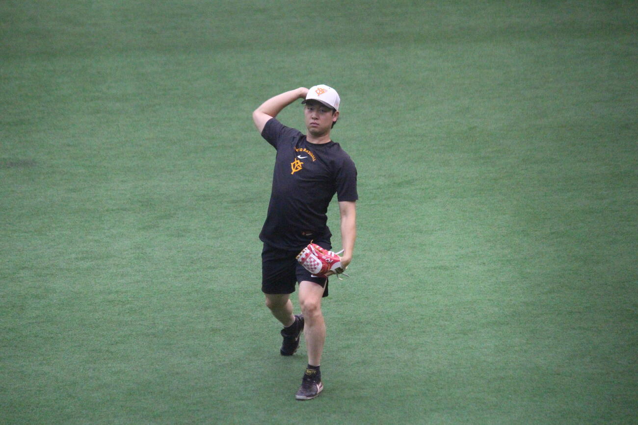 ジャイアンツ球場で調整した山崎伊織