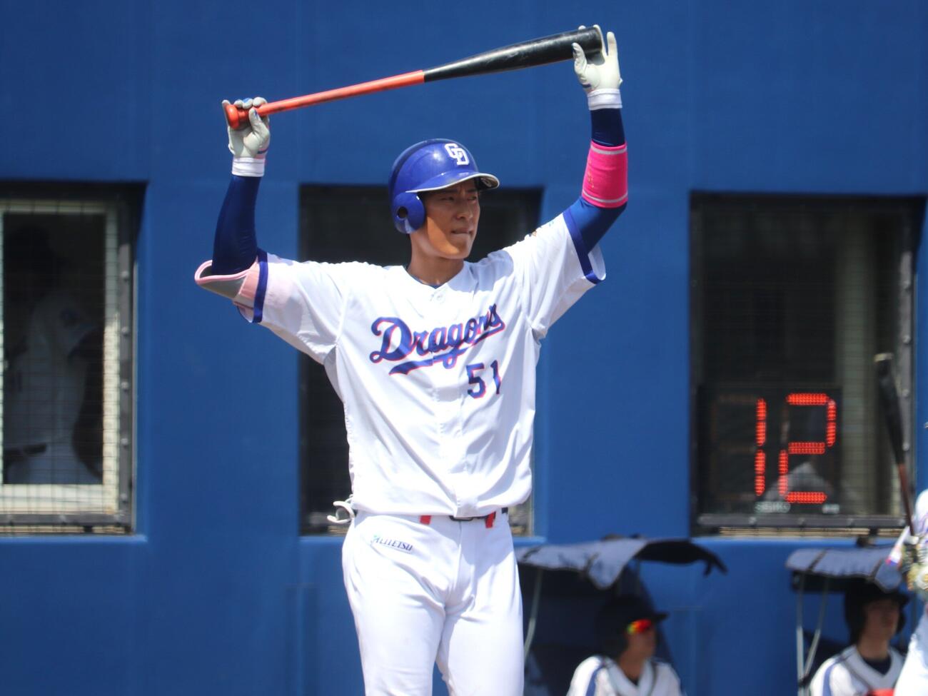 ファームDeNA戦　約4カ月ぶりに実戦復帰した、中日上林誠知（撮影・中島麗）