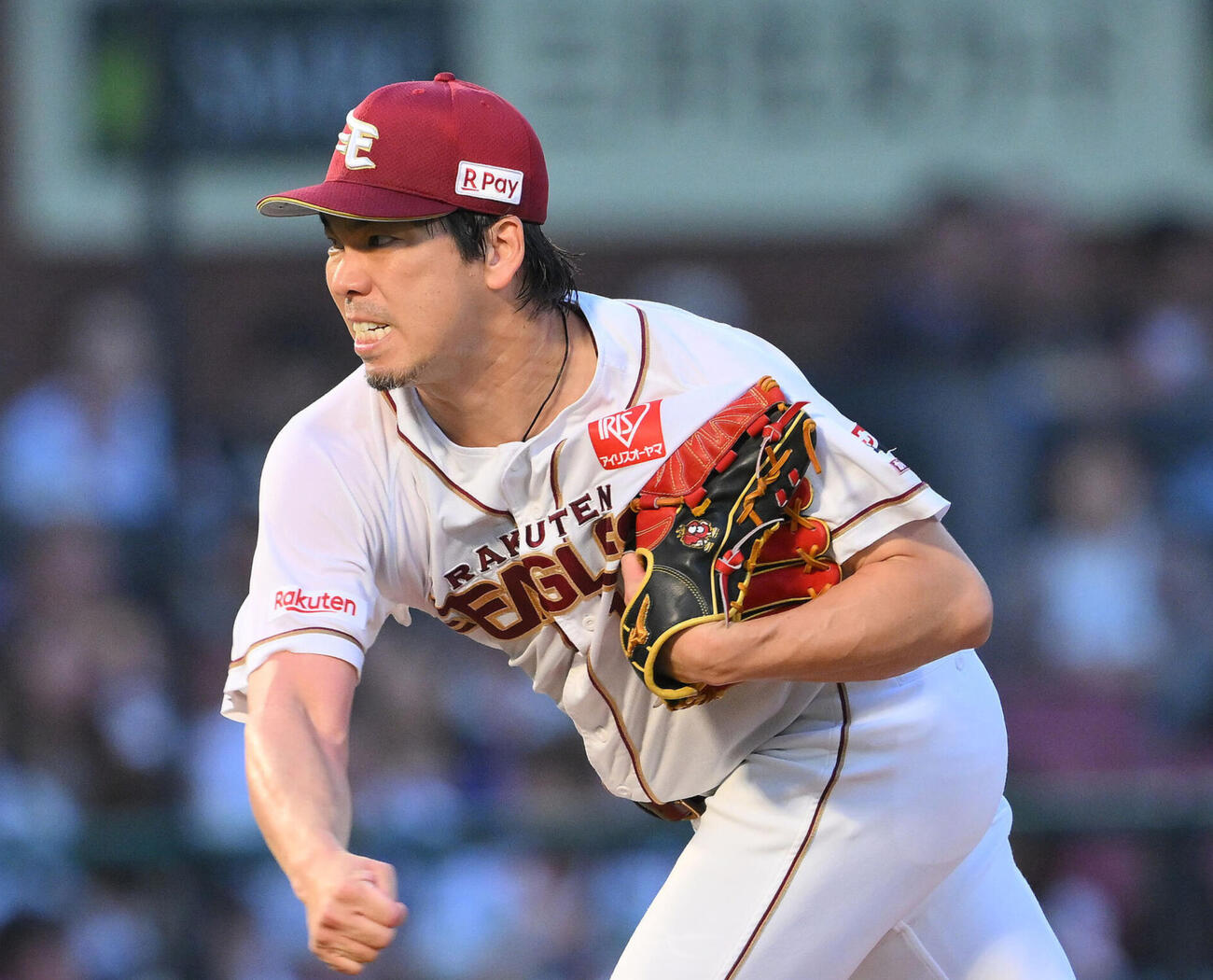 4日日本ハム戦で日本通算99勝目を挙げた楽天前田健太