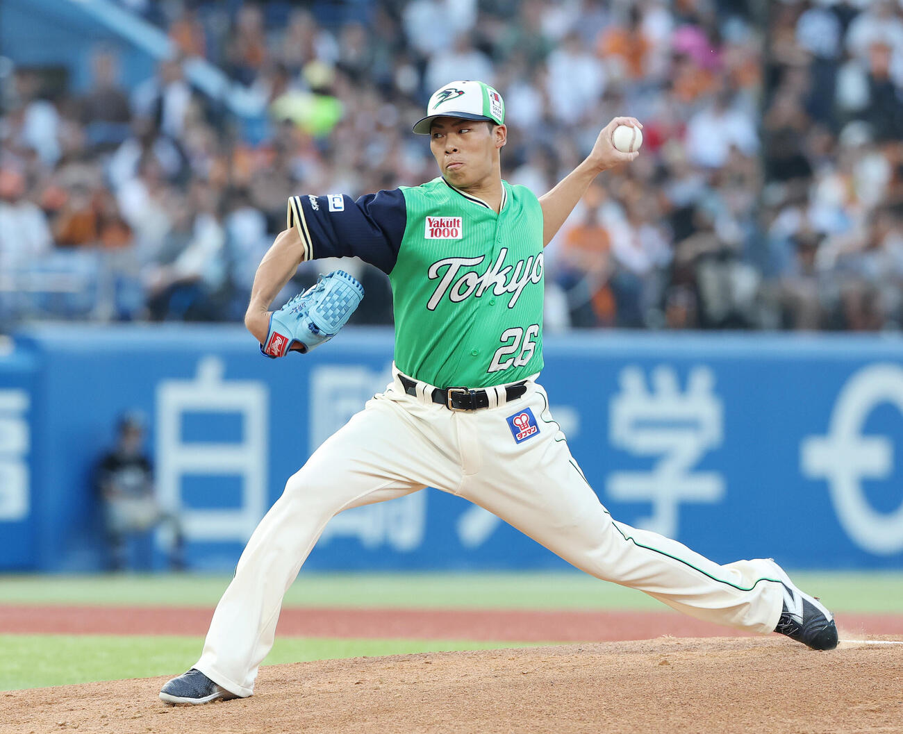 ヤクルト対巨人　ヤクルト先発の山野太一（撮影・宮地輝）