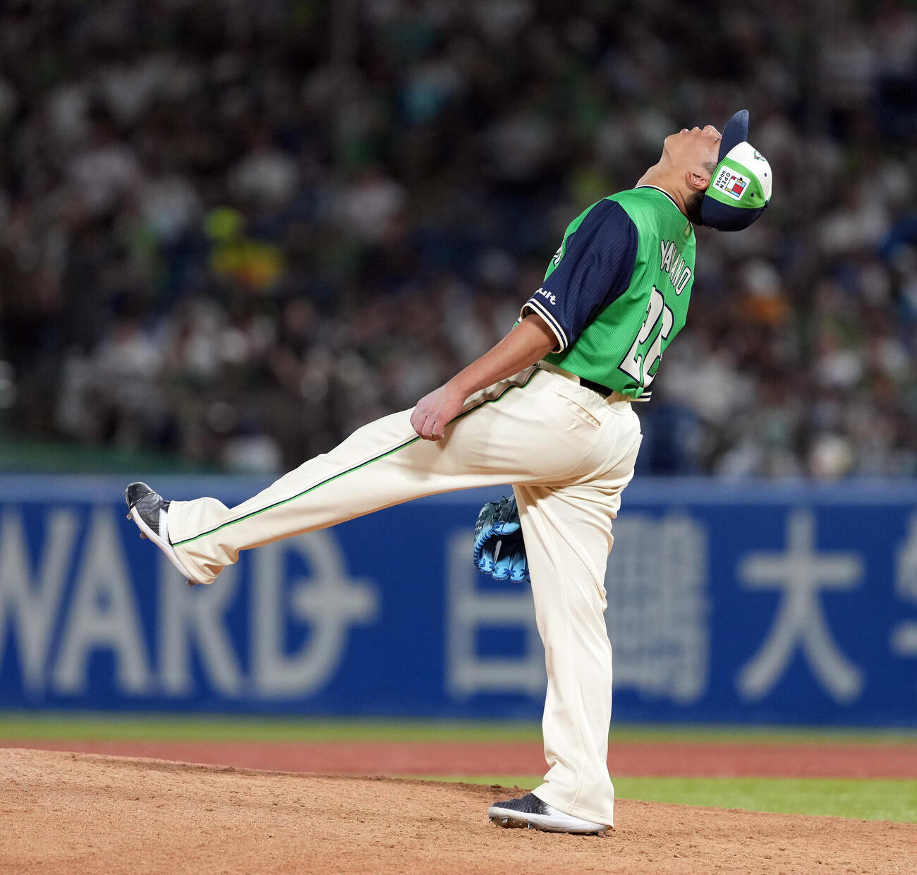 ヤクルト対巨人　6回表巨人1死一塁、松本剛に四球を与え悔しがる山野太一（撮影・たえ見朱実）
