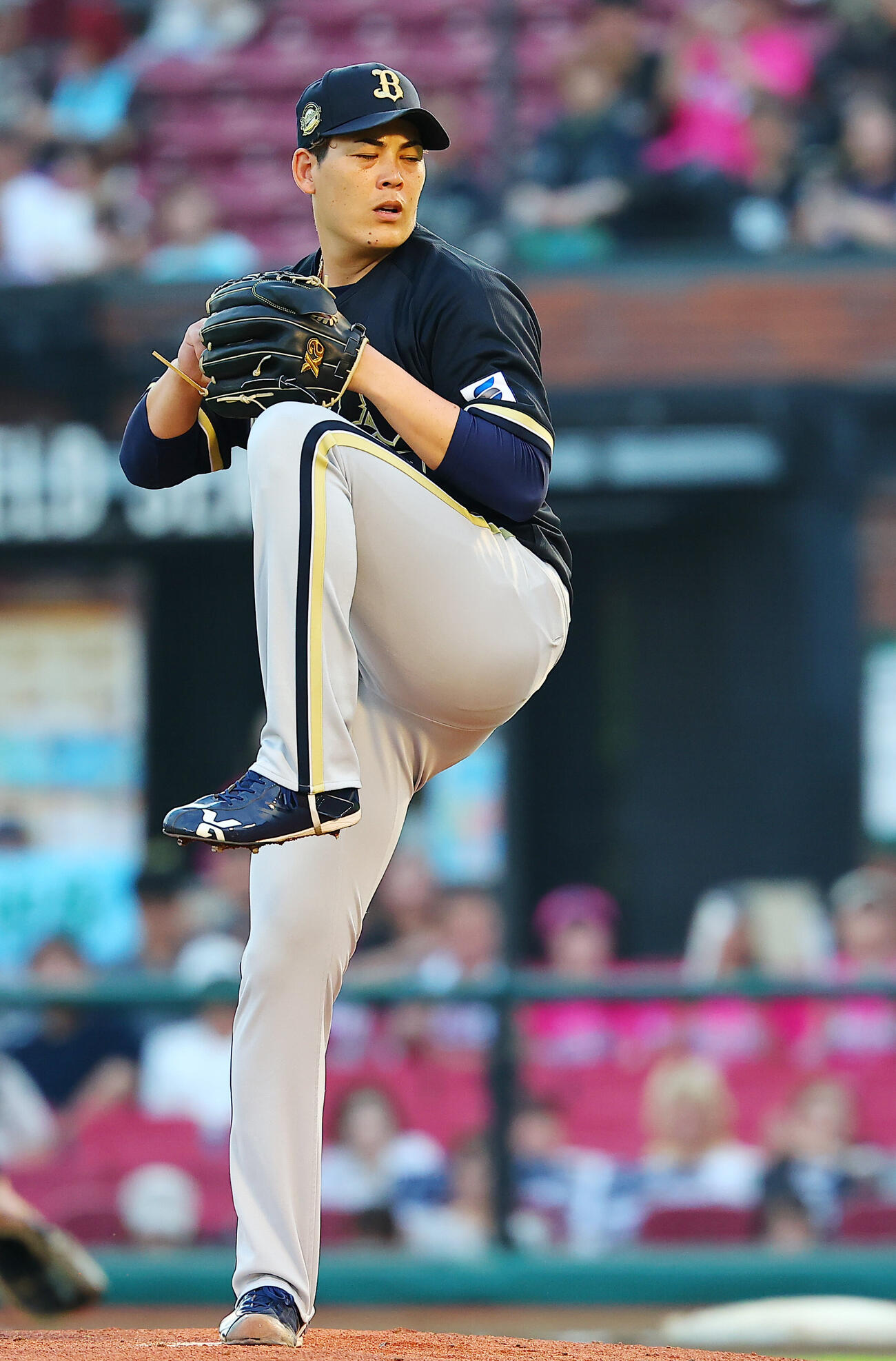 楽天対オリックス　オリックス先発の九里亜蓮（撮影・野上伸悟）