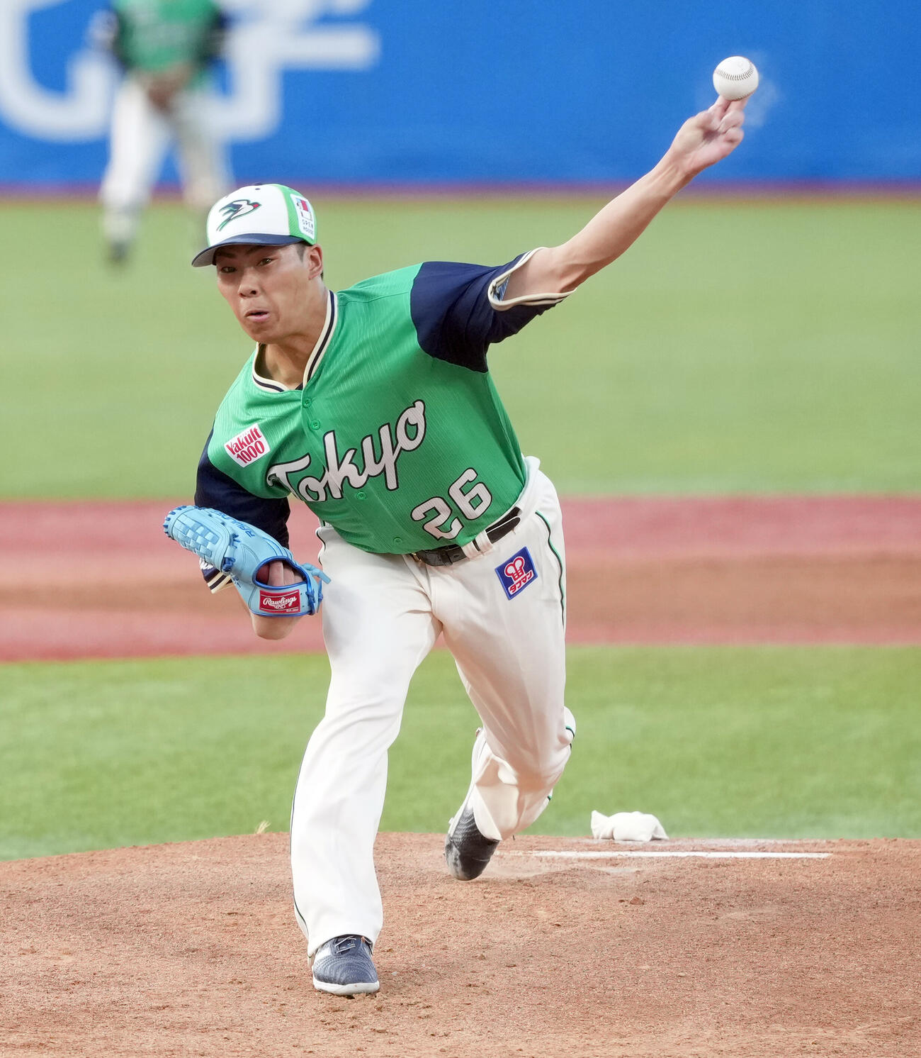 ヤクルト対巨人　ヤクルトの先発山野太一（撮影・たえ見朱実）