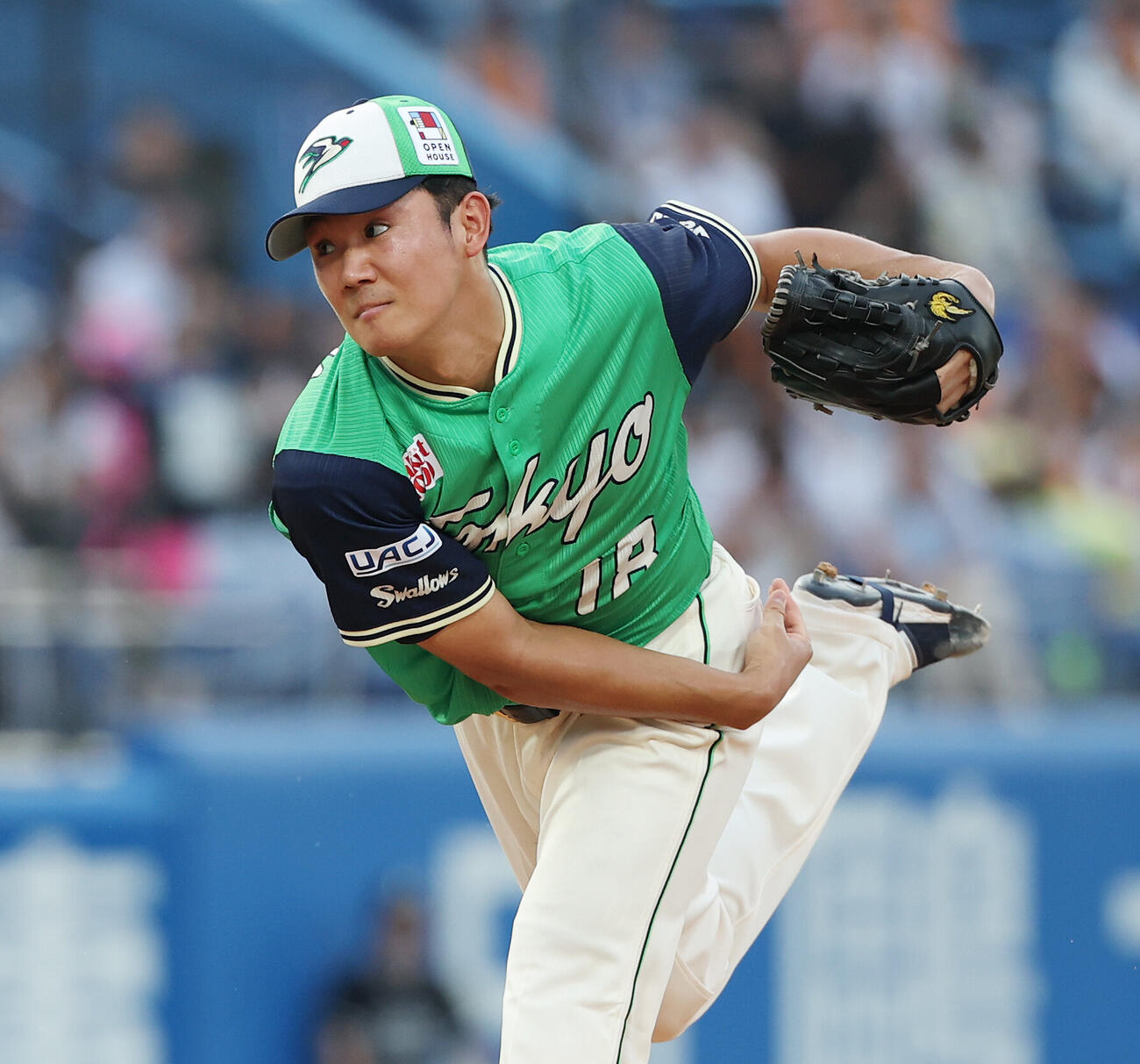 ヤクルト対巨人　ヤクルト先発の奥川恭伸（撮影・宮地輝）