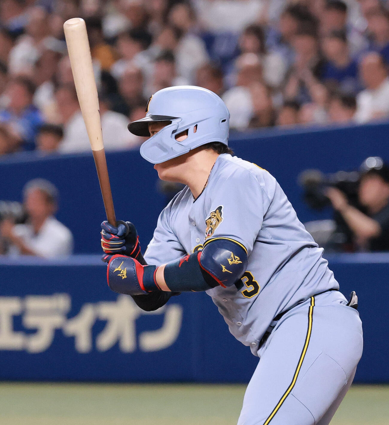 中日対阪神　8回表阪神無死満塁、大山悠輔は適時打を放つ（撮影・上山淳一）